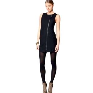 Hanii Y Black Wool Zipper Mini Dress‎ Size 8